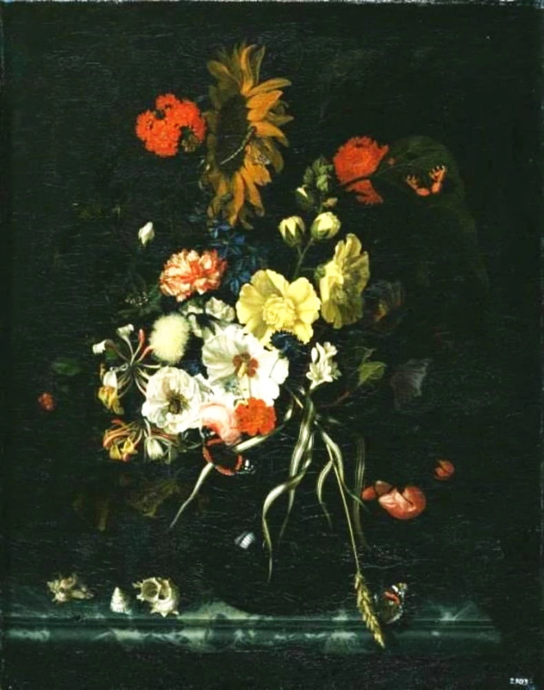 Natura morta con fiori e conchiglia - Staatliche Kunstsammlungen Dresden